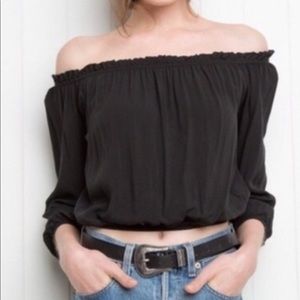 Brandy Melville off the shoulder top black